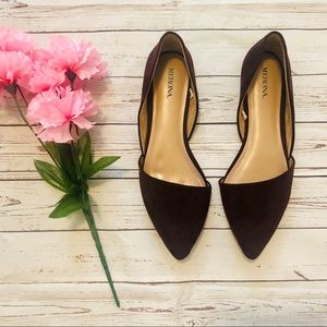 😍 New Maroon Flats Merona Target work shoe suede